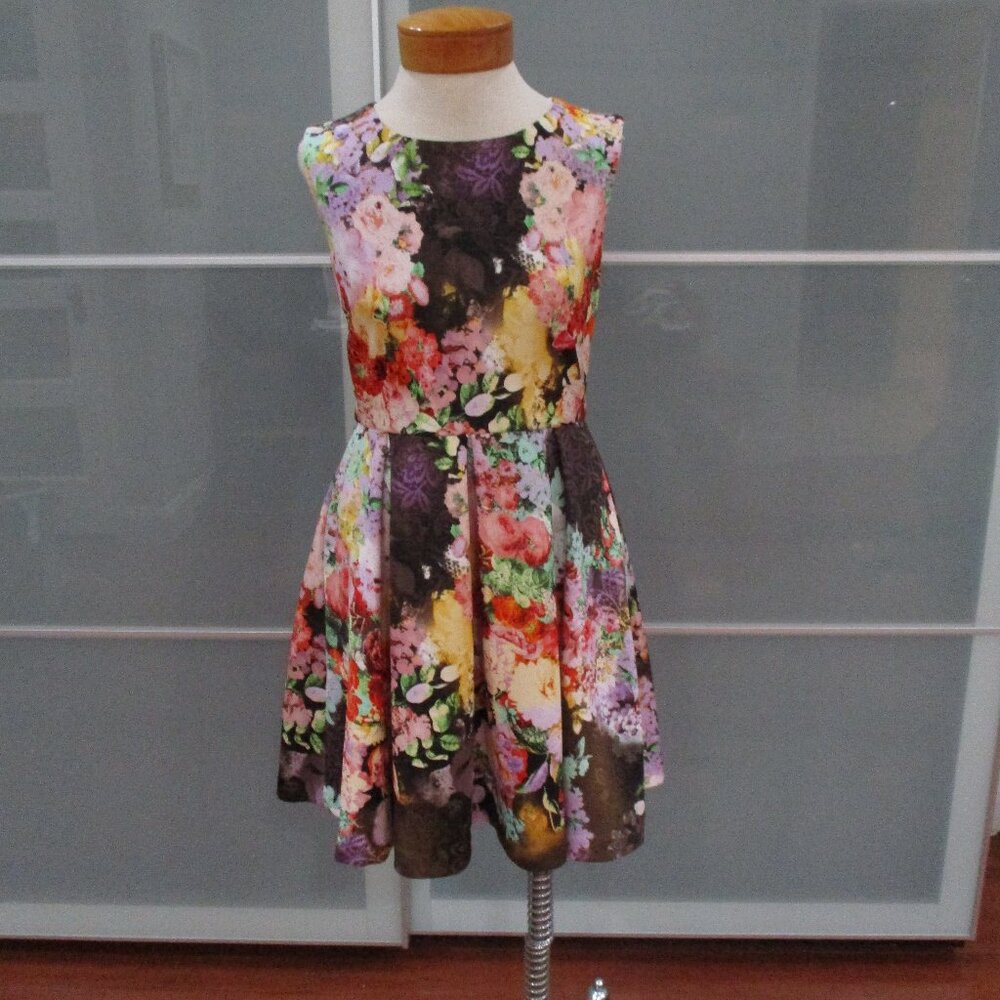 Vintage Betsey Johnson Floral Print Fit & Flare Dress